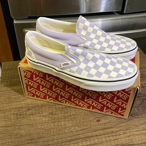Slip on checkered vans